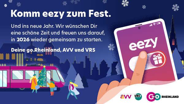 Weihnachtsgruß Motiv von AVV, VRS und go.Rheinland