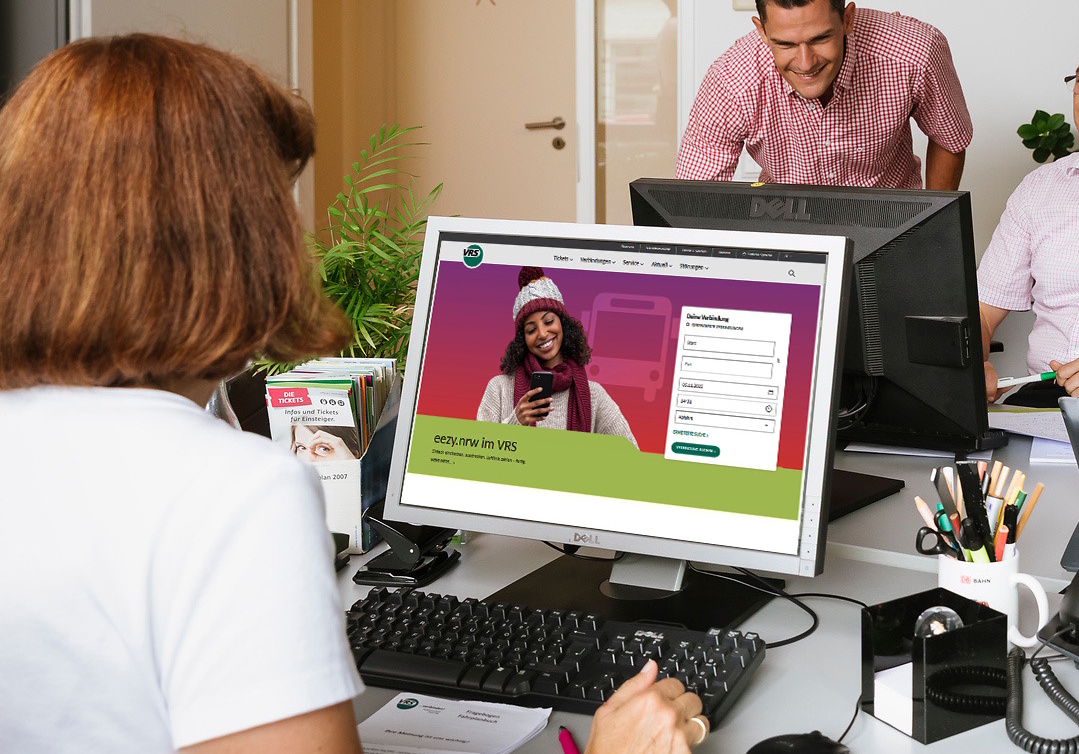 Desktop-Ansicht der VRS-Website