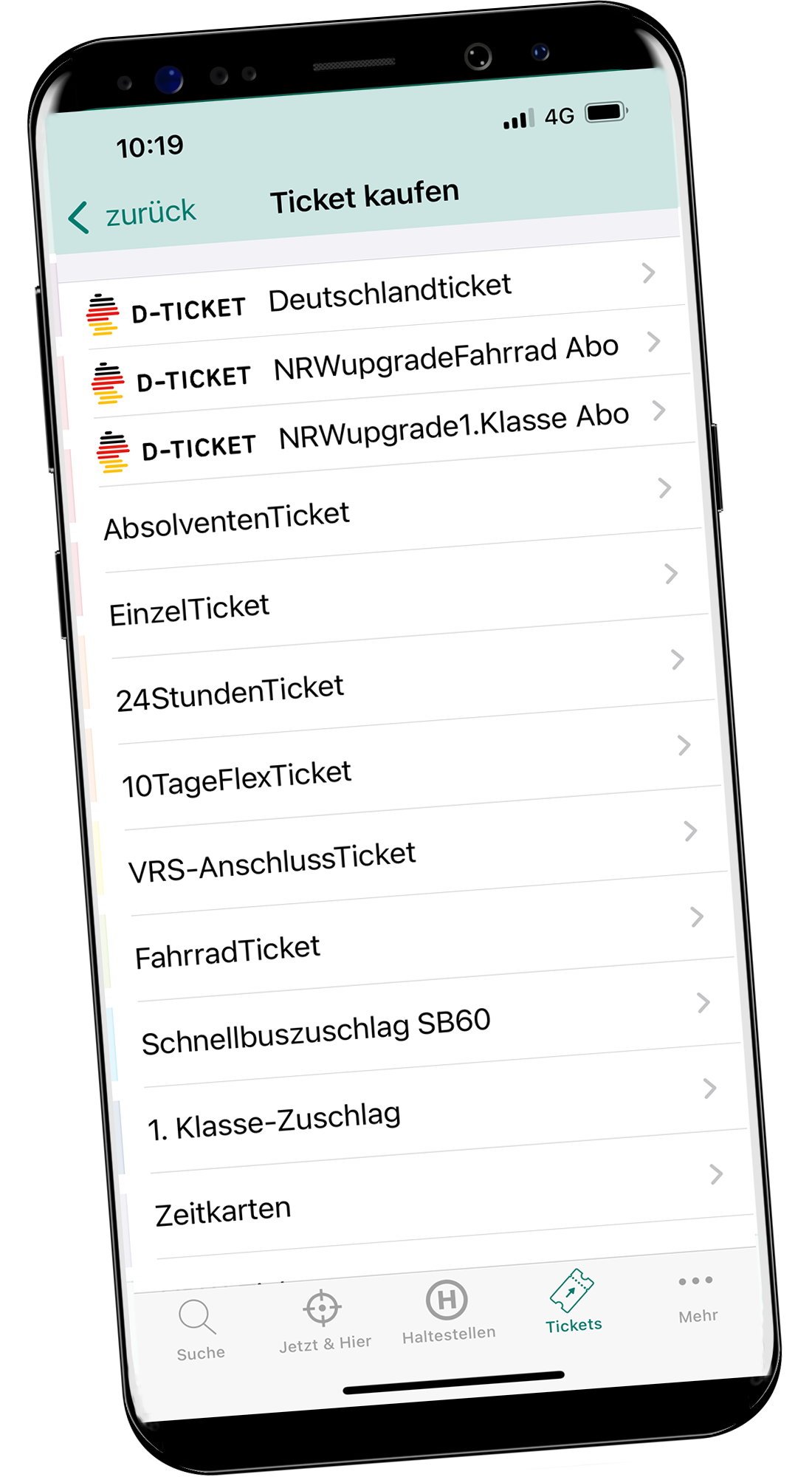 Display-Ansicht VRS-App