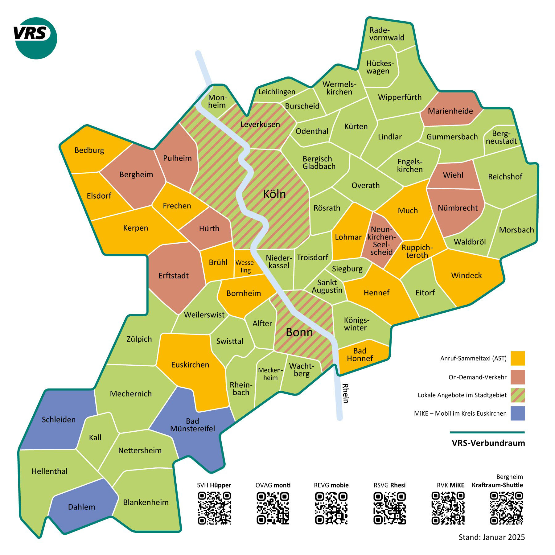 On-Demand-Verkehre im Verkehrsverbund Rhein-Sieg