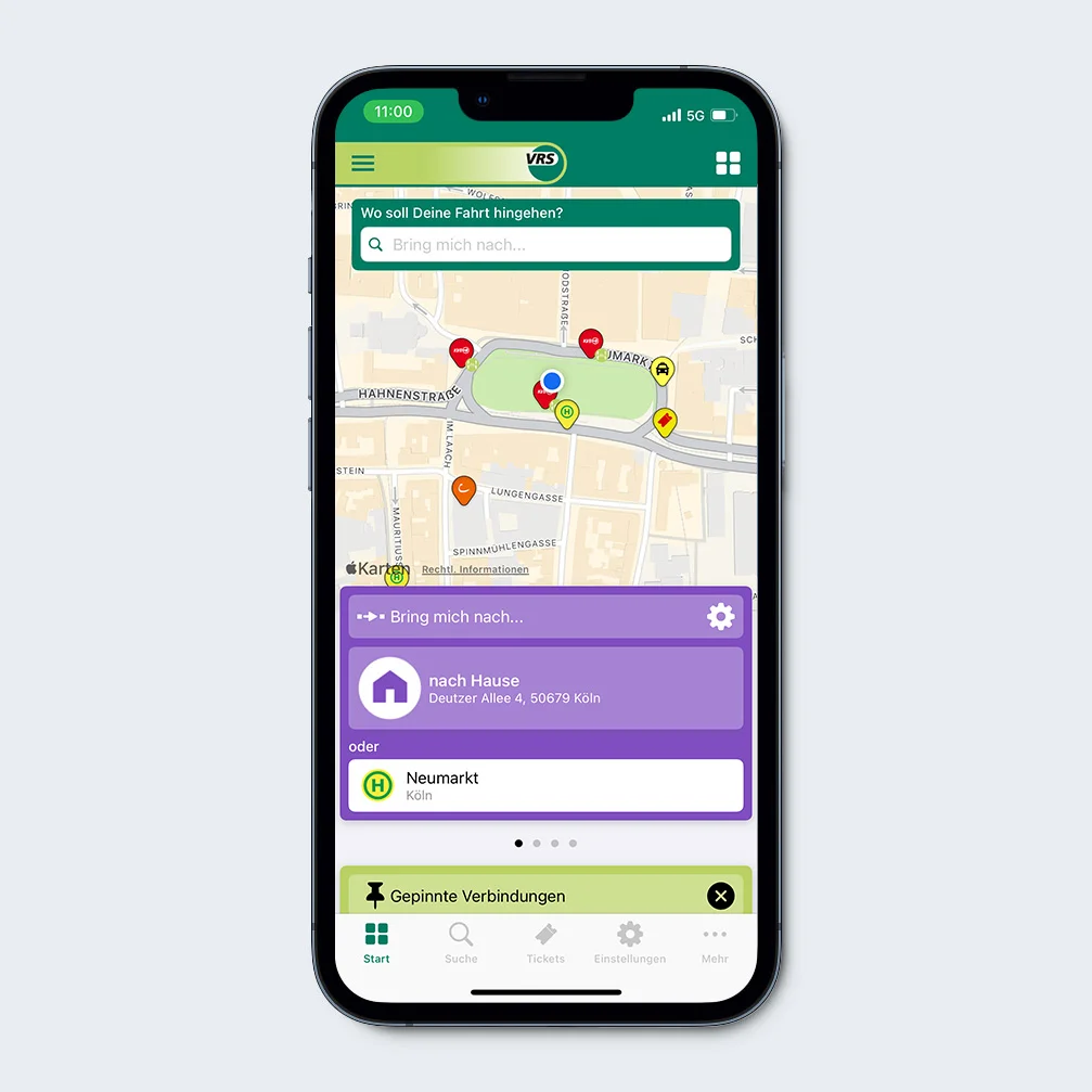 Display-Ansicht der VRS-App Display-Ansicht der VRS-App