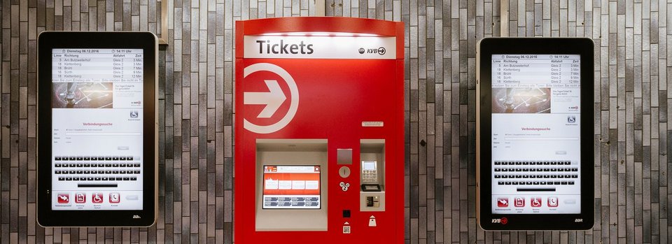 KVB Ticketautomat Vorderansicht