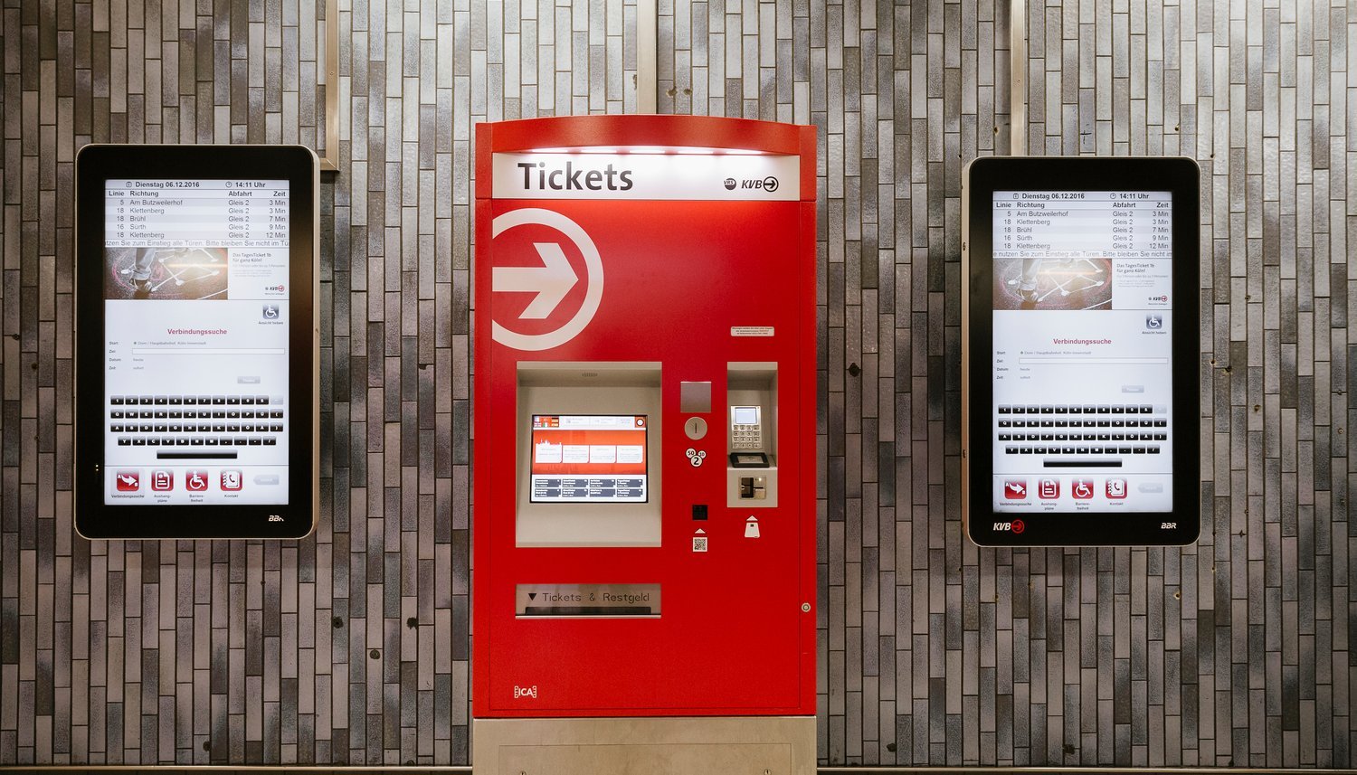 KVB Ticketautomat Vorderansicht