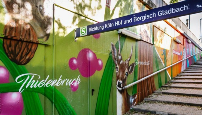 Graffiti am Bahnhof Duckterath