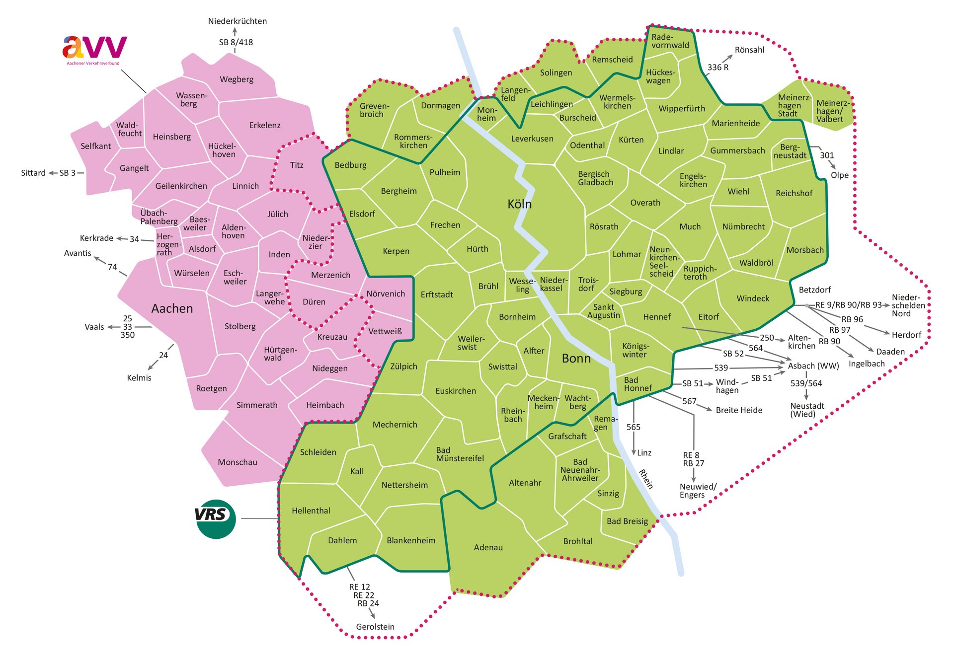 AVV und VRR : VRS Website