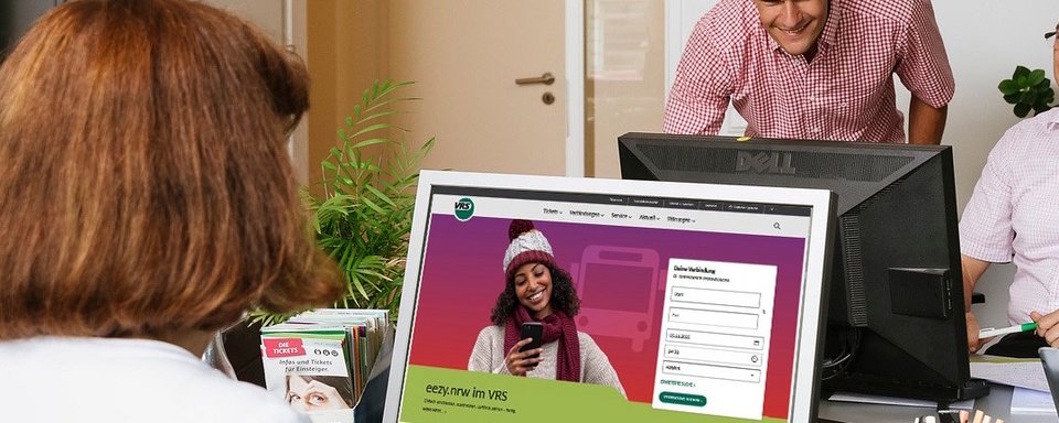 Desktop-Ansicht der VRS-Website