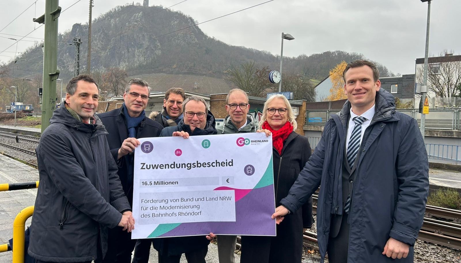 Bund und Land fördern den Ausbau des Bahnhofs Rhöndorf mit 16,5 Millionen Euro