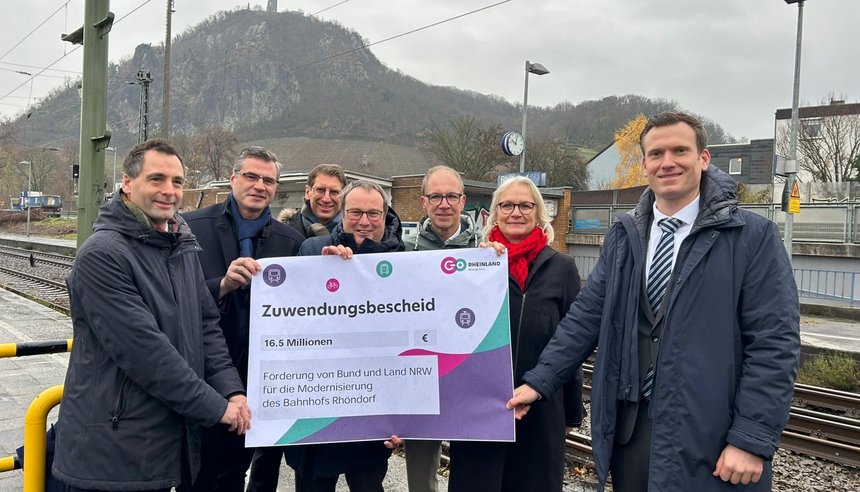 Bund und Land fördern den Ausbau des Bahnhofs Rhöndorf mit 16,5 Millionen Euro