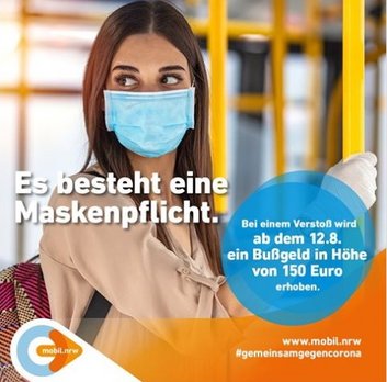 Kontrollen im SPNV: Maskenpflicht in Nordrhein-Westfalen!